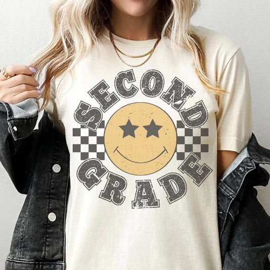 Retro Second Grade Teacher Shirt, 2nd Grade Teacher Tee, First Day of School Matching TShirt, New Teacher Gift, Teacher Squad, Vintage, Lady Underwear - Tshirt Streetwear