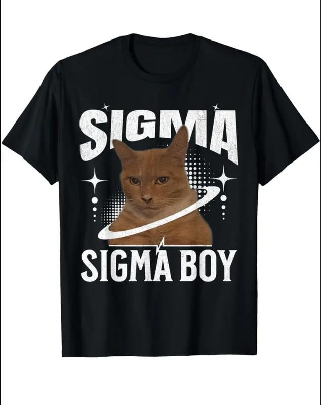 Retro Sigma Sigma Boy - Funny Sigma Cat Meme Y2K T-Shirt Womenswear Top
