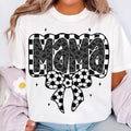 Retro Soccer Mama T-Shirt, Soccer Mama T-Shirt, Soccer Coquette T-Shirt, Game Day Soccer Bow T-Shirt, Checkered Soccer...