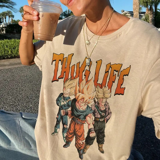Retro Thug Life Dragon Ball Tshirt, Anime Tshirt, Dragon Ball Tshirt A1