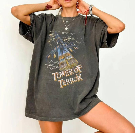 Retro Tower Of Terror Shirt, Twilight Zone T-Shirt, Summerween Tee, 90s Halloween Movie Sweatshirt, Halloween Gift