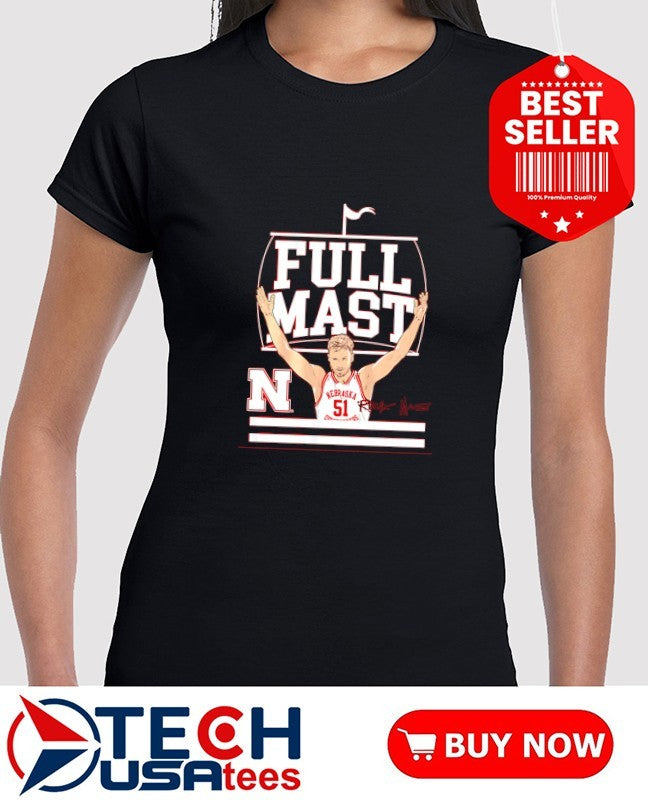 Rienk Mast Nebraska Cornhuskers Basketball Full Mast signature shirt