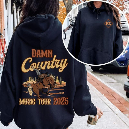 Riiley Inspired Green 2 Sided Tee, Country Music Tour 2025, Country Fan Concert Outfit, Unisex Sweater Pullover Tee