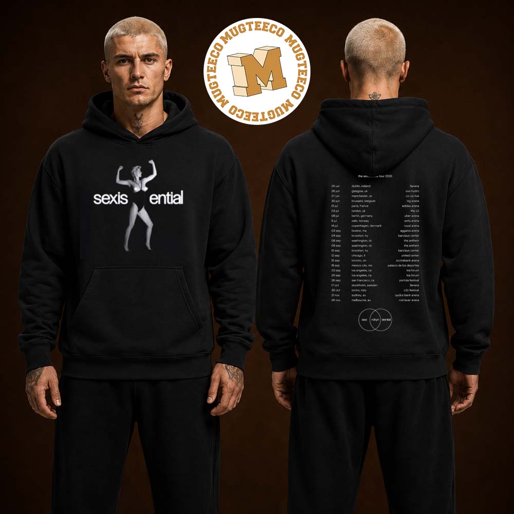 Robyn The Sexistential Tour 2026 Merch Tee Pose Two Sided Unisex Hoodie Shirt
