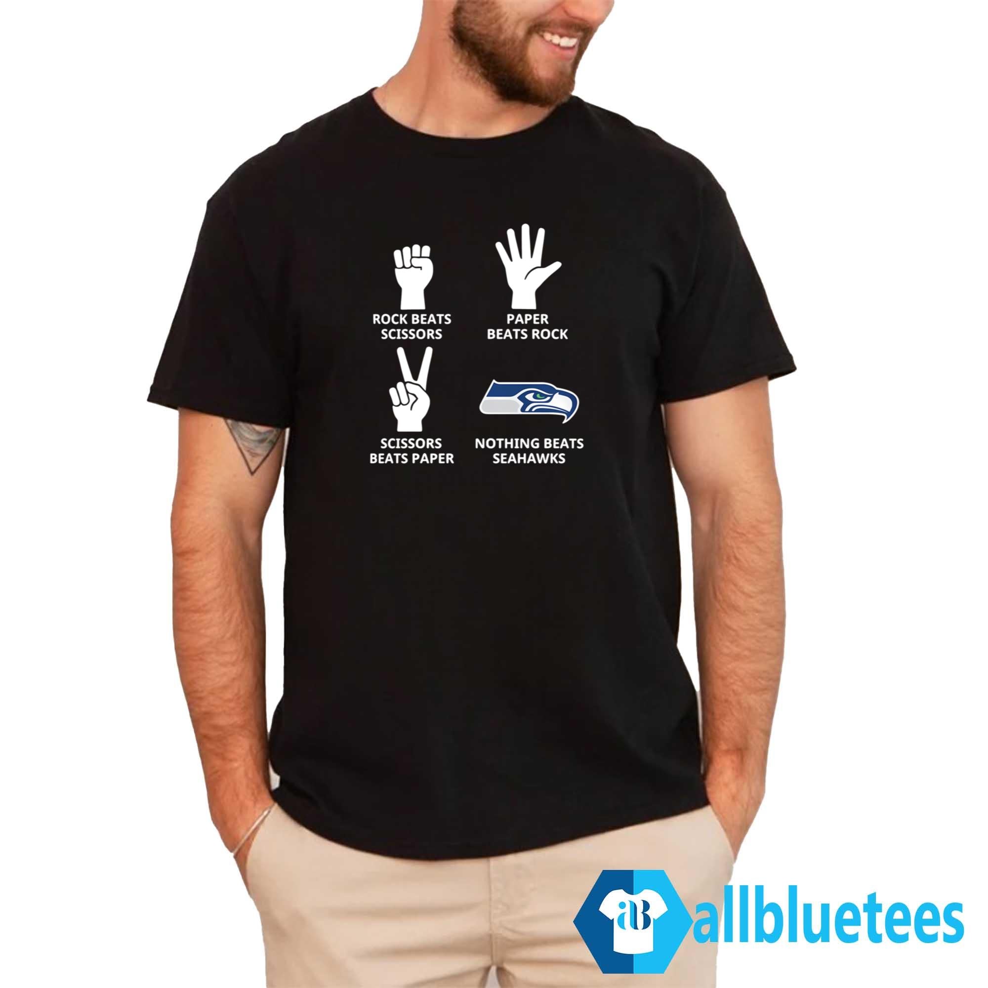 Rock Beats Scissors Nothing Beats Seahawks Shirt