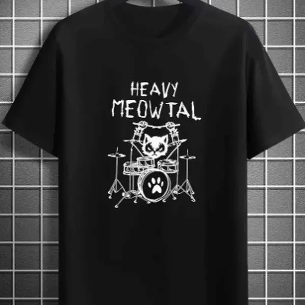Rock Music Lover Pattern Print Men's Women Comfy Music Festival T-shirt, 100% Cotton, Crew Neck, Slight Stretch, Breathable & Wear-Resistant, All-Season Short Sleeve Tee, Perfect for Outdoor & Daily Fashion