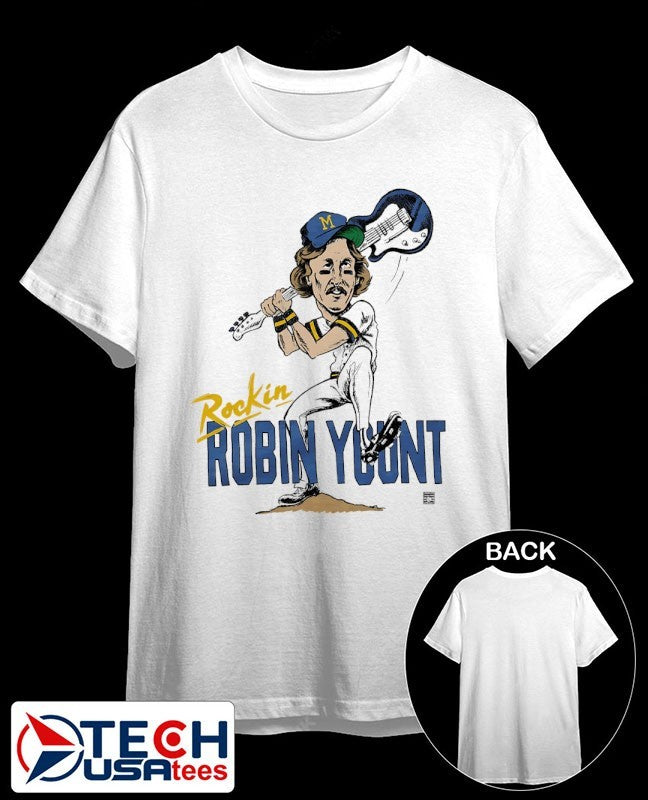 Rockin’ Robin Yount Milwaukee Brewers superstar caricature shirt