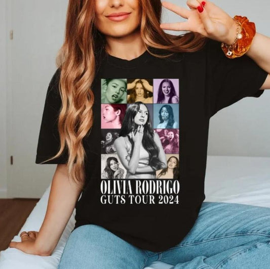 Rodrigo Era Shirt, Guts Tour 2024 Shirt, Concert Shirt, Olivia Fans Shirt, Olivia Guts Merch, Gift For Fan, Viral Shirt, Trending Tee, Unisex Short Sleeve Tee Shirt Top Womenswear
