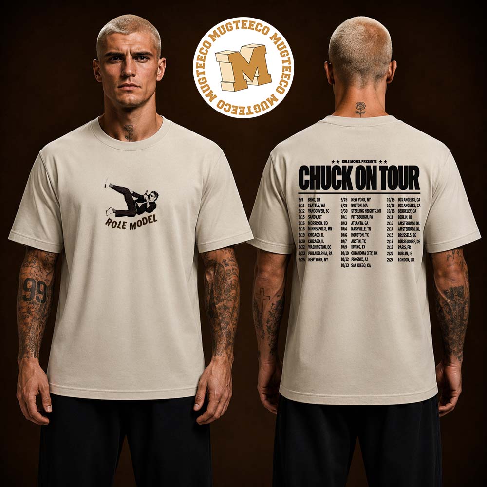 Role Model Presents Chuck On Tour 2026 Merch Tee Timely Party Two Sided Unisex T Shirt