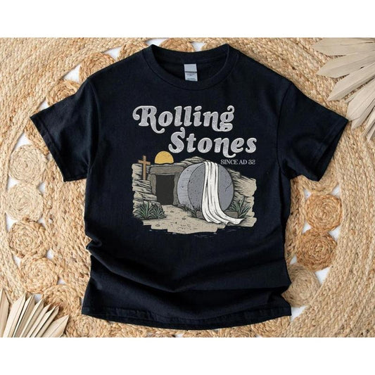 Rolling Stones Shirt, Trendy Easter Clothing, Jesus Christ Shirt, Gift For Christian, Faith-Based Graphic Tee, Easter Gift PSN734