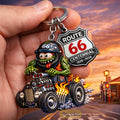 Route 66 Centennial Edition Rat Fink Hot Rod Keychain