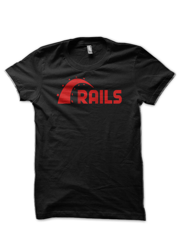 Ruby On Rails Black T-Shirt Hoodie, Sweatshirt | CoreVibeTees.com