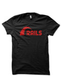 Ruby On Rails Black T-Shirt Hoodie, Sweatshirt | CoreVibeTees.com
