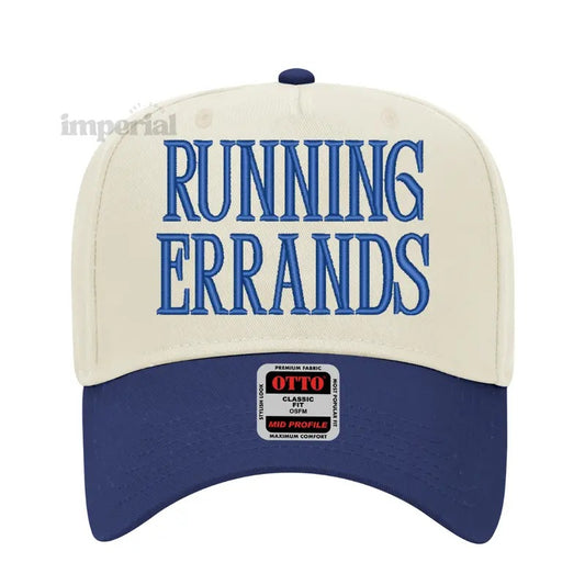 Running Errands Embroidered Trucker Hat, Funny Statement Cap, Premium Otto Cap, Adjustable Mesh Back, High-Quality Trucker Hat, Trendy Gift, Embroidered Cap