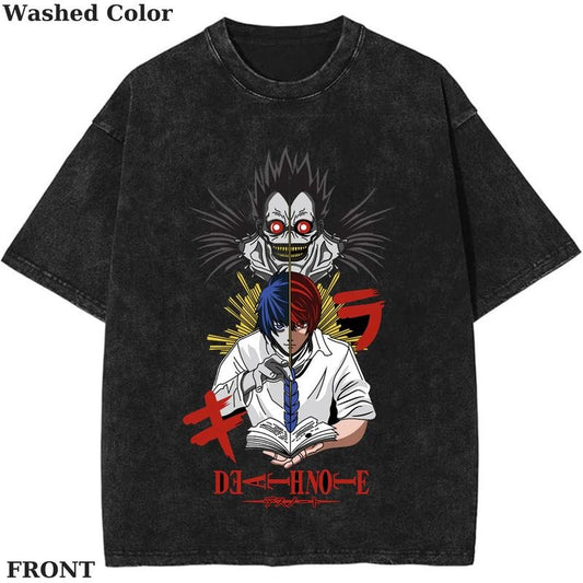Ryuk - Light Yagami Vintage Graphic Tee, Anime Death Note Shirt, vintage clothing, Womenswear Cotton Top Streetwear Shortsleeve Gamis