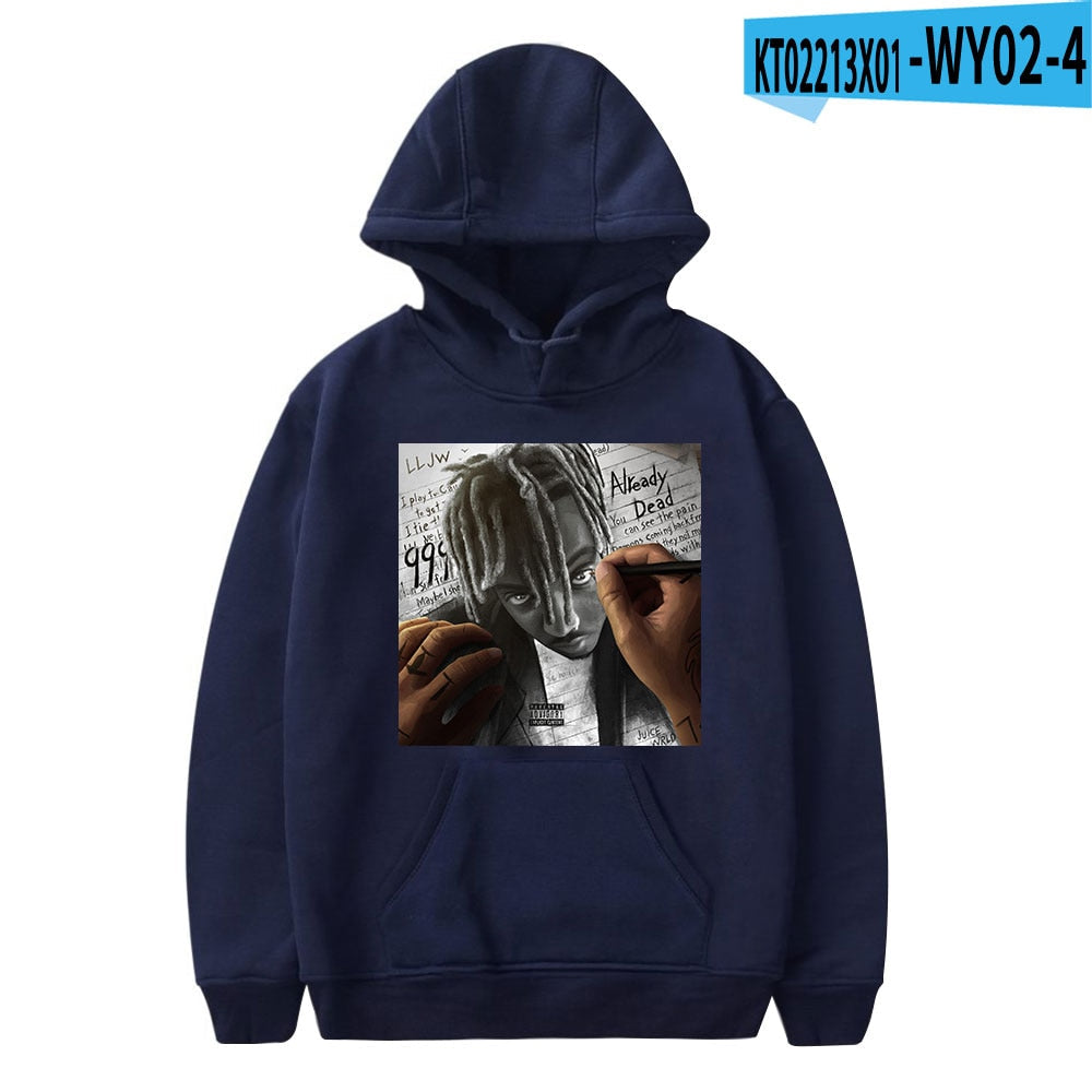 Rapper Juice WRLD Hoodies Hip Hop Streetwear Pullovers T-Shirts, Sweatshirt | CoreVibeTees.com (Image 3)