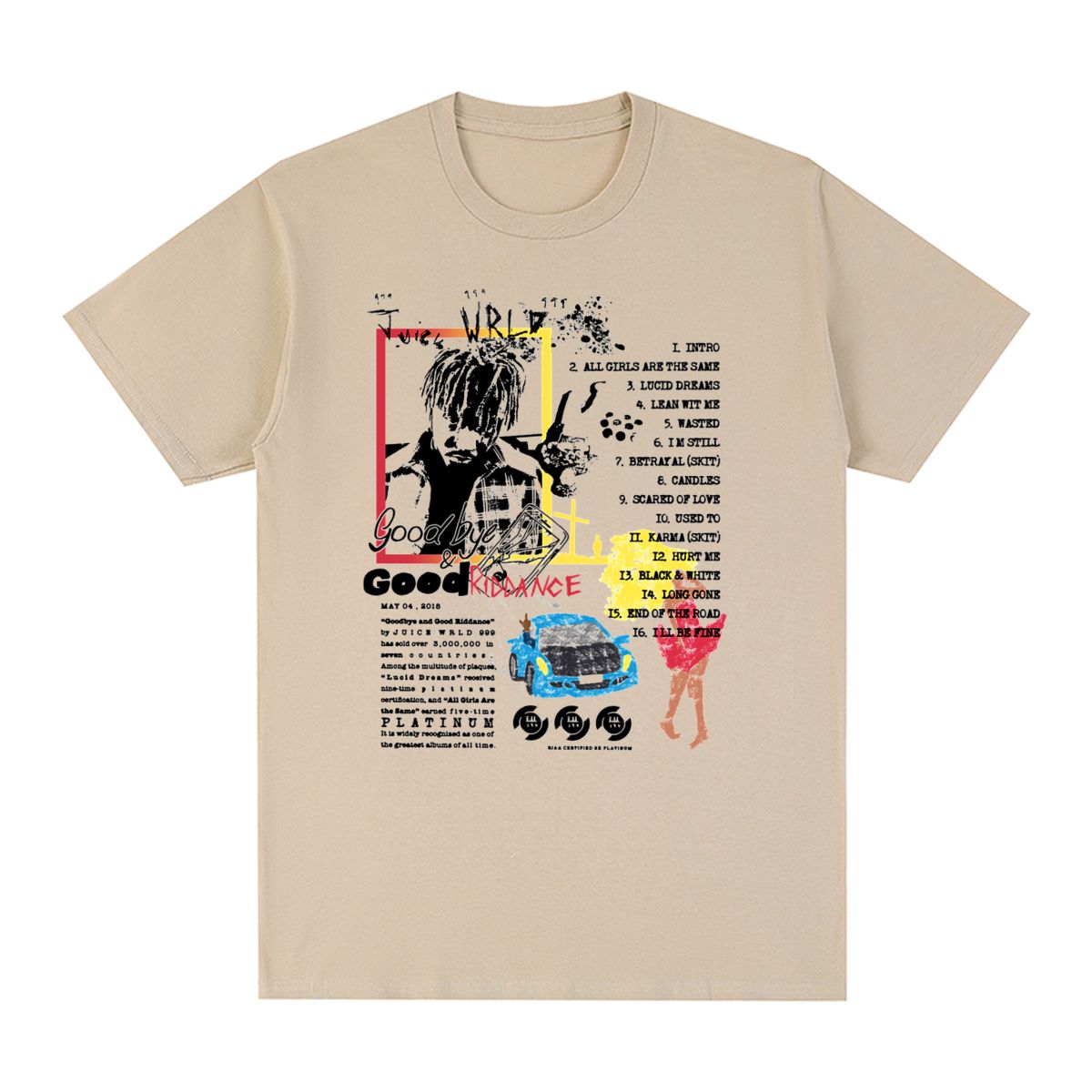 JUICE WRLD Vintage T shirt Hoodie, Sweatshirt | CoreVibeTees.com (Image 1)