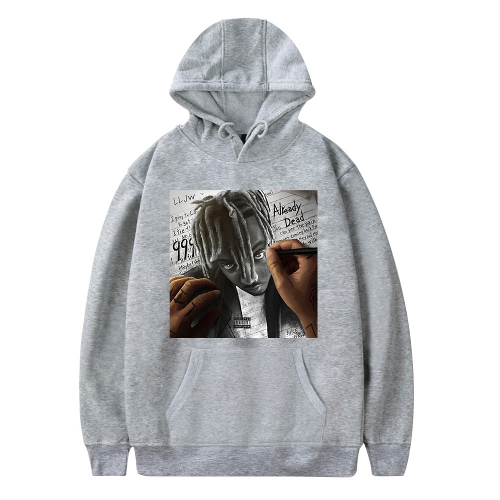 Rapper Juice WRLD Hoodies Hip Hop Streetwear Pullovers T-Shirts, Sweatshirt | CoreVibeTees.com (Image 1)