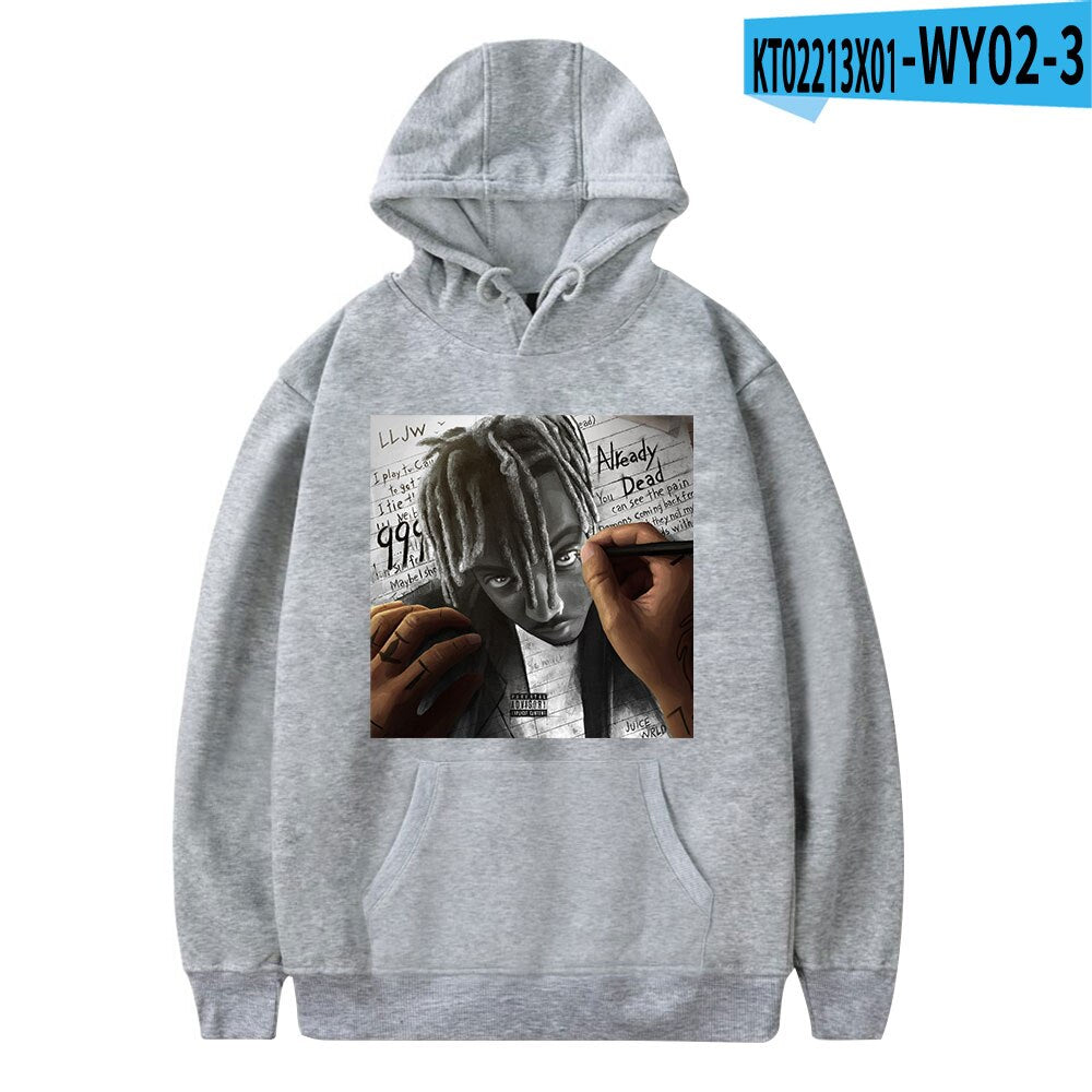 Rapper Juice WRLD Hoodies Hip Hop Streetwear Pullovers T-Shirts, Sweatshirt | CoreVibeTees.com (Image 4)