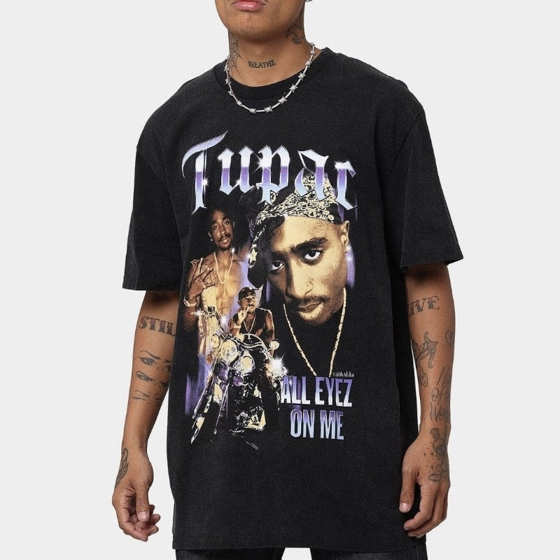 TuPac Vintage Tee Hoodie, Sweatshirt | CoreVibeTees.com (Image 1)