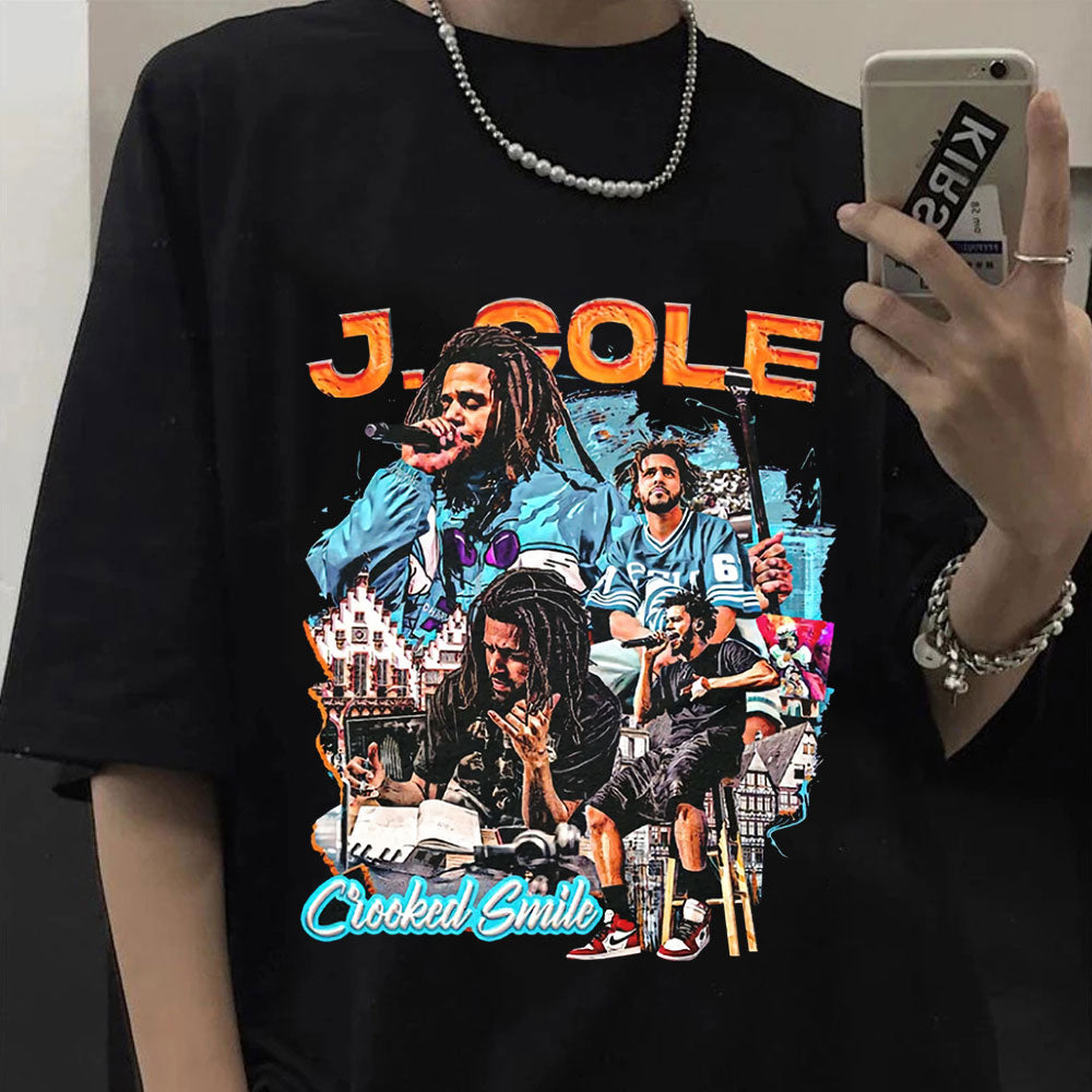 J Cole Crooked Smile Summer T Shirt Hoodie, Sweatshirt | CoreVibeTees.com (Image 1)