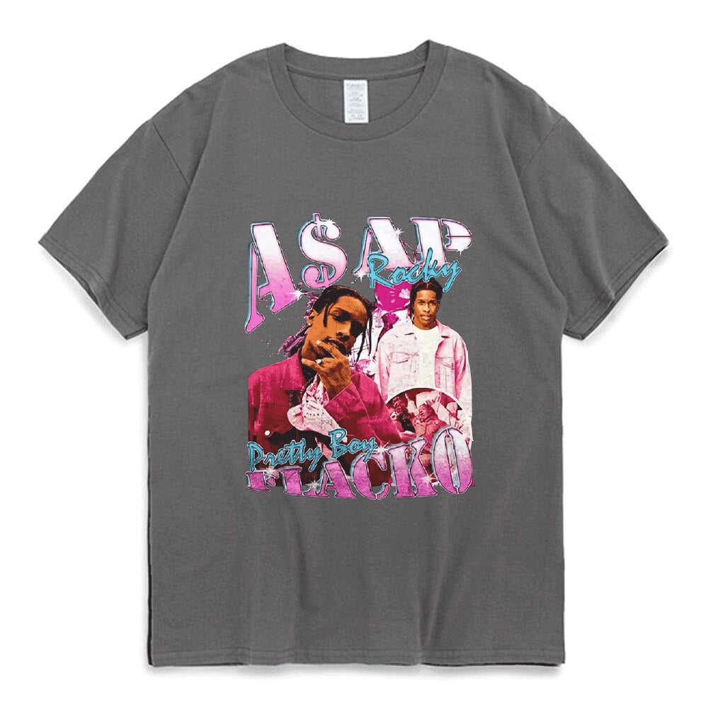 Asap Rocky T Shirt Fashion Streetwear Vintage Punk Hip Hop Hoodie, Sweatshirt | CoreVibeTees.com (Image 2)