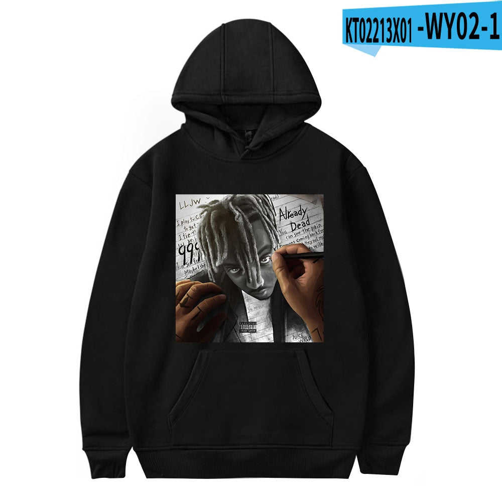 Rapper Juice WRLD Hoodies Hip Hop Streetwear Pullovers T-Shirts, Sweatshirt | CoreVibeTees.com (Image 2)