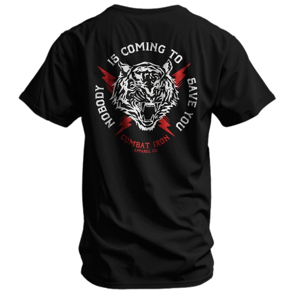 Nobody Is Coming To Save You Men's T-Shirt Hoodie, Sweatshirt | CoreVibeTees.com (Image 1)