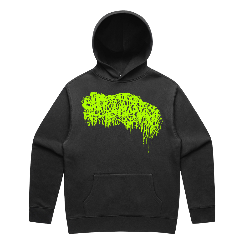 Green Logo Hoodie (Faded Black) T-Shirts, Sweatshirt | CoreVibeTees.com (Image 1)