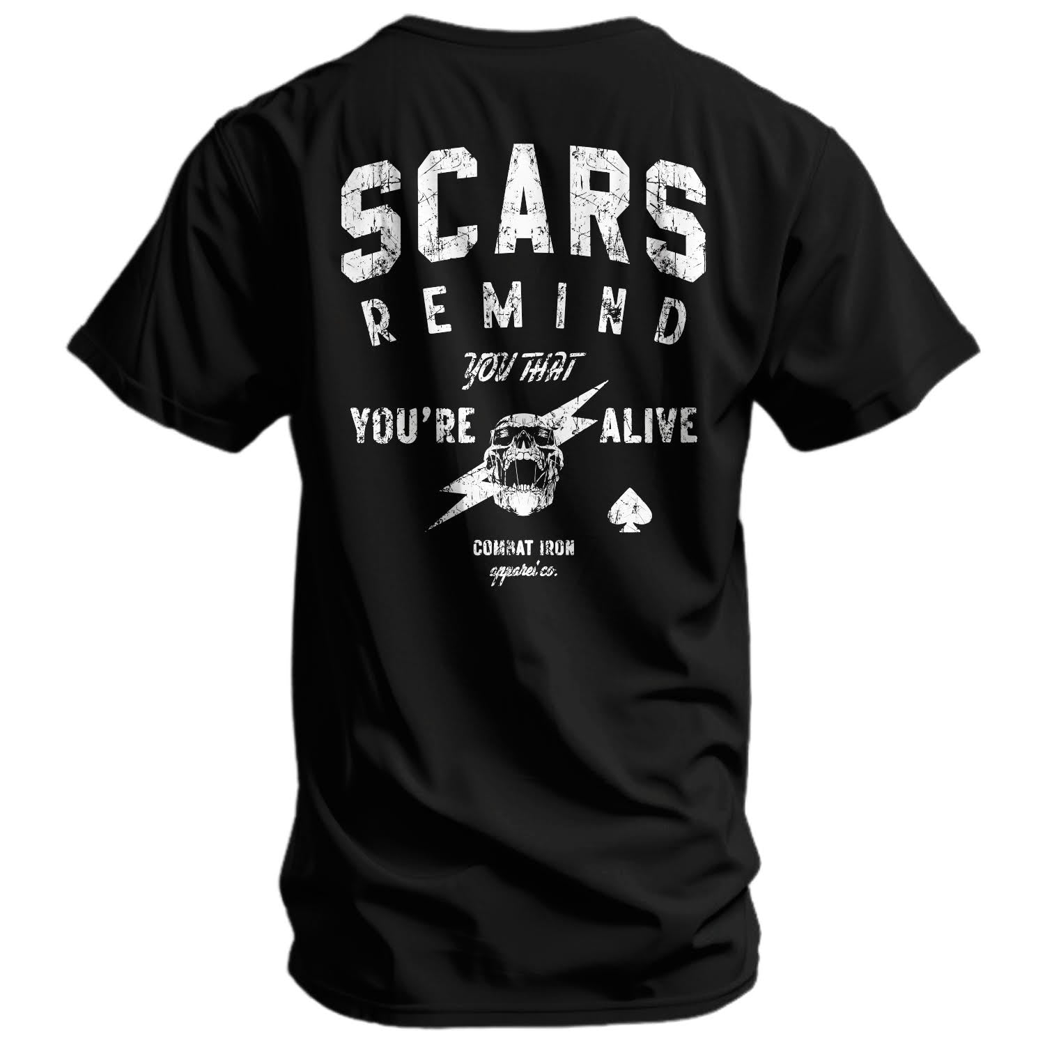 Scars Remind You That You're Alive Men's T-Shirt Hoodie, Sweatshirt | CoreVibeTees.com (Image 1)
