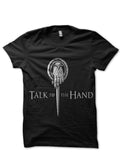 Talk To Hand Black Tee Hoodie, Sweatshirt | CoreVibeTees.com