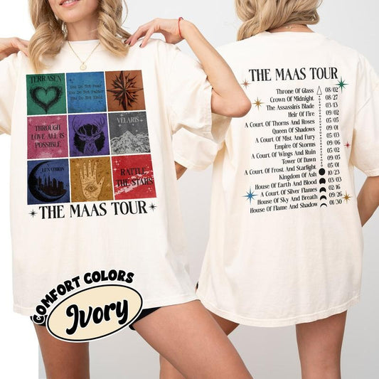 SJM Tour Comfort Colors Shirt, The Mass Tour Shirt, Acotar Shirt, Trendy BookTok Tee Womenswear