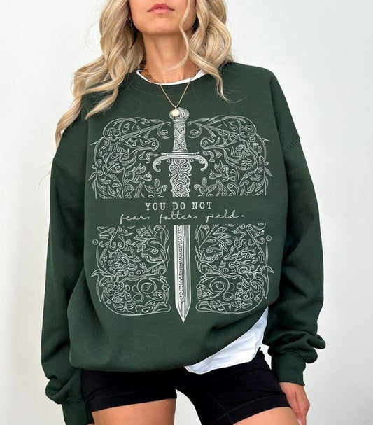 SJM merch, You do not falter, You do not yield Sweatshirt, SJM merch, Court of Thorns and RosesSweatshirt, Acotar Sweatshirt,
