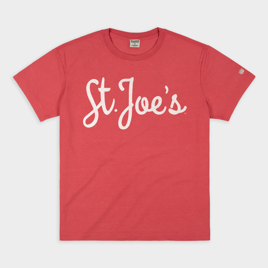 Saint Joseph's Hawks Script Vintage Heavyweight Tee Hoodie, Sweatshirt | CoreVibeTees.com