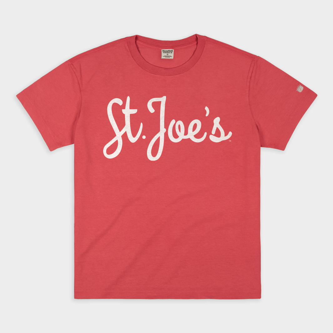 Saint Joseph's Hawks Script Vintage Heavyweight Tee Hoodie, Sweatshirt | CoreVibeTees.com
