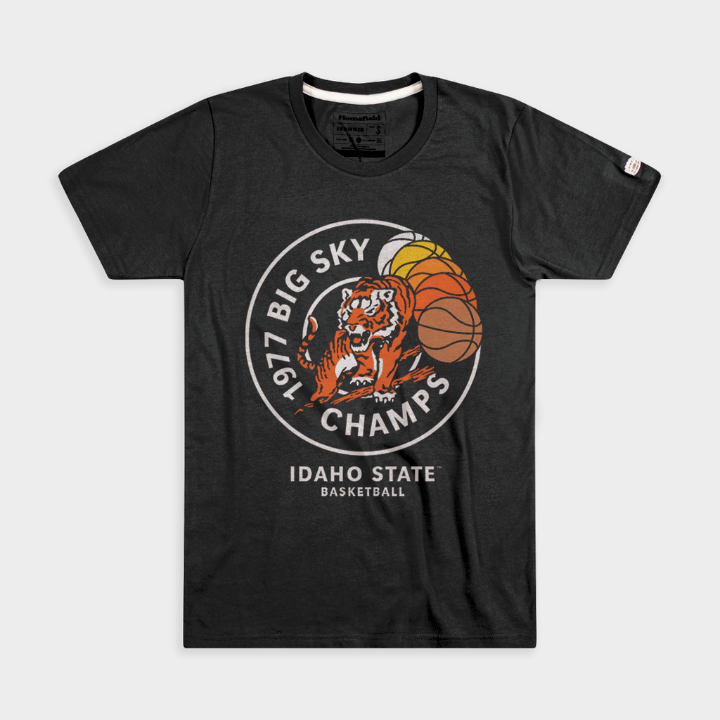 Idaho State Basketball 1977 Big Sky Champs Tee Hoodie, Sweatshirt | CoreVibeTees.com (Image 1)
