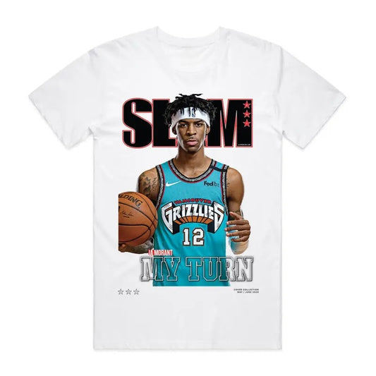 SLAM Cover T-Shirt - Ja Morant , Retro Crewneck, Gift For Lovers, Cotton, Trendy Womenswear Top