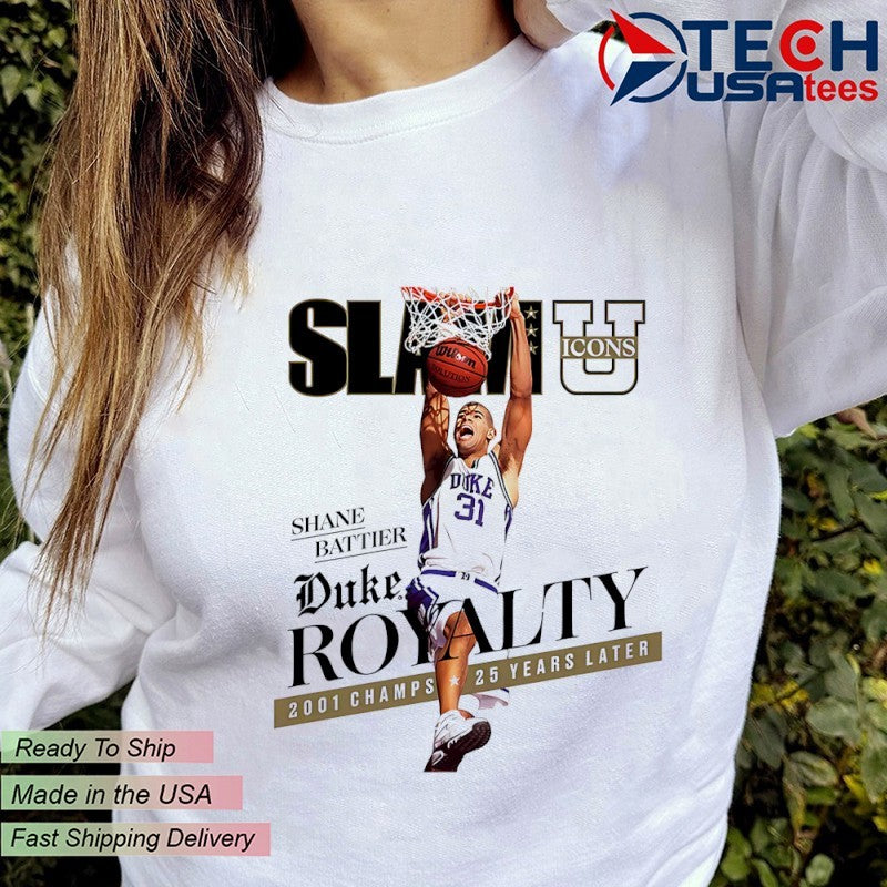 SLAM Shane Battier Duke Royalty 2001 Champs 25 years later shirt