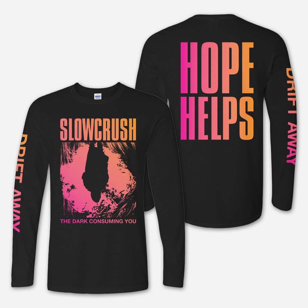 Hope Helps Black Long Sleeve T-Shirt Hoodie, Sweatshirt | CoreVibeTees.com (Image 1)