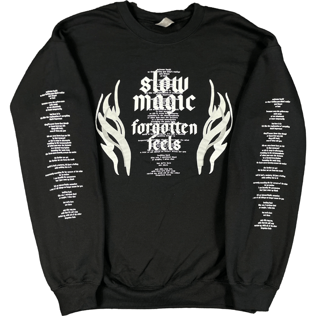 Black Letter Black Crewneck Sweatshirt T-Shirts, Hoodie | CoreVibeTees.com (Image 1)