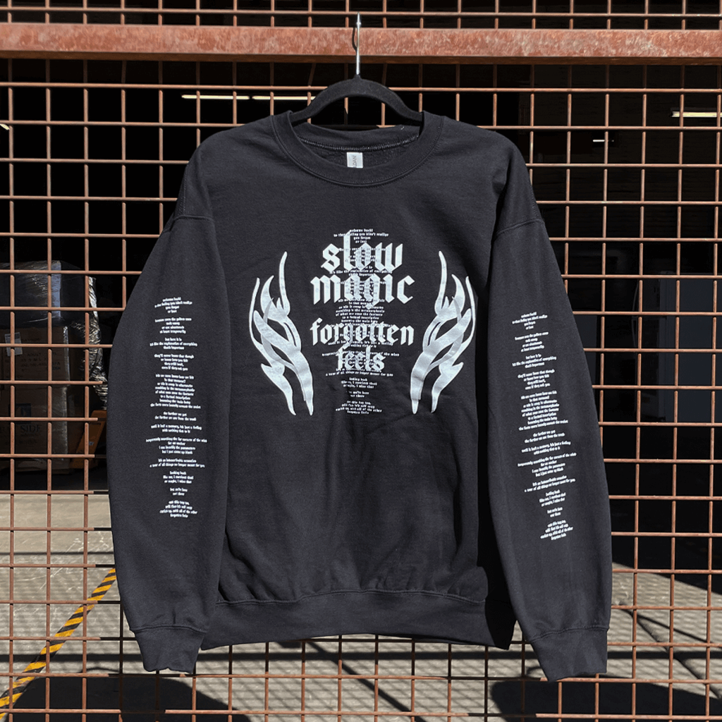 Black Letter Black Crewneck Sweatshirt T-Shirts, Hoodie | CoreVibeTees.com (Image 3)