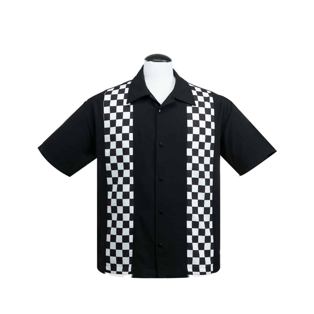Checkered Panels Bowling Shirt by Steady Clothing Hoodie, Sweatshirt | CoreVibeTees.com (Image 1)