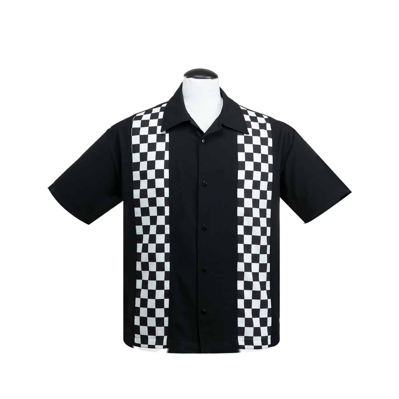 Checkered Panels Bowling Shirt by Steady Clothing Hoodie, Sweatshirt | CoreVibeTees.com (Image 1)