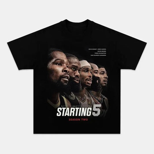 STARTING 5 TEE - VINTAGE TEE - SPORT TEE - GRAPHIC MEN'S T-SHIRT SWEATSHIRT HOODIE - GIFT FOR FAN