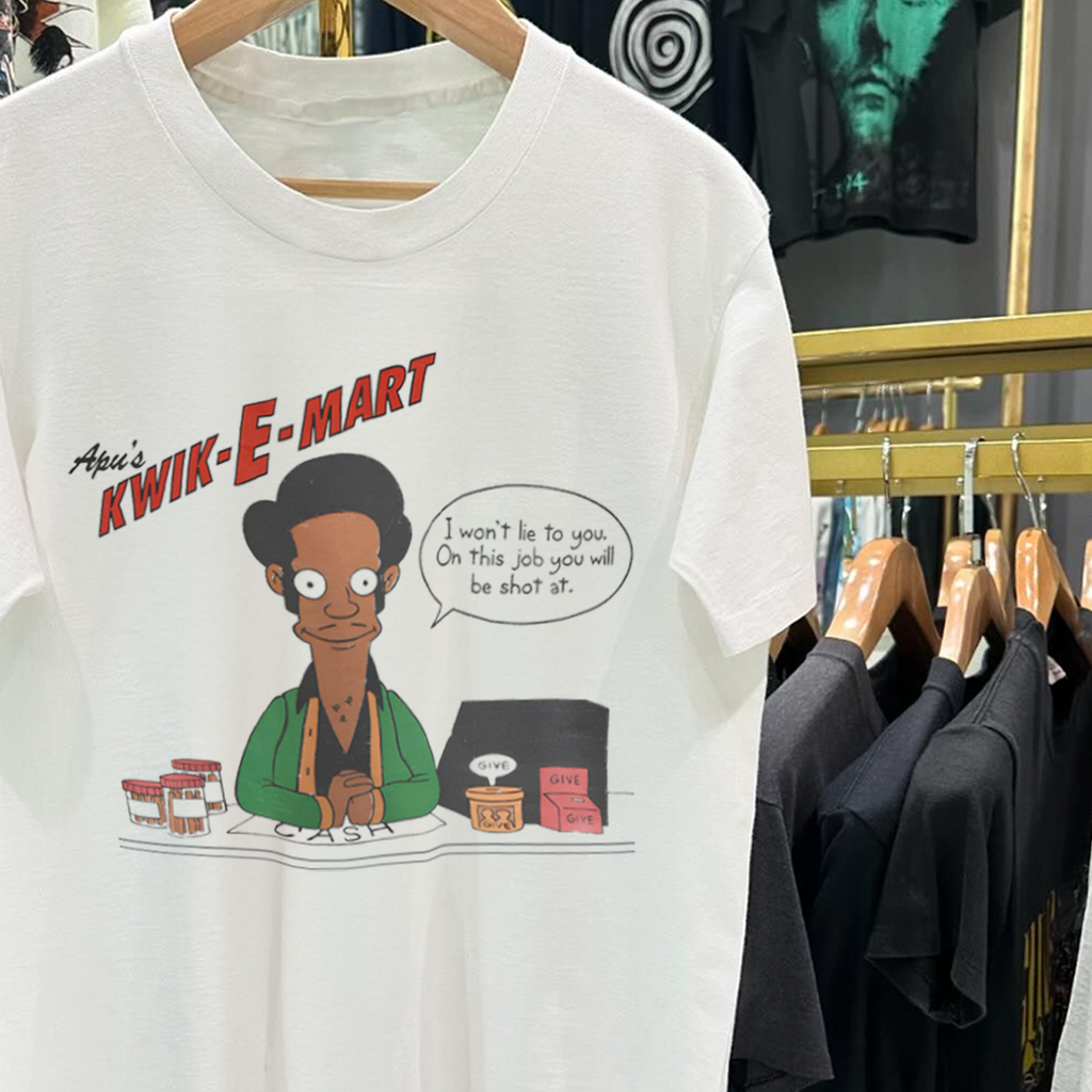 APU'S HONEST JOB PITCH VINTAGE WASHED WHITE T-SHIRT Hoodie, Sweatshirt | CoreVibeTees.com (Image 2)