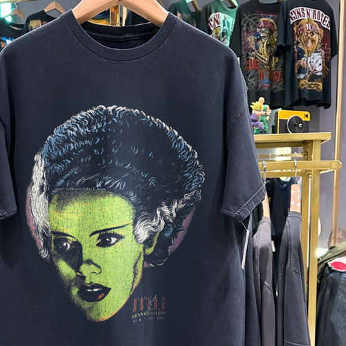 1991 THE BRIDE 0F FRANKENSTEIN RARE WASHED BLACK T-SHIRT Hoodie, Sweatshirt | CoreVibeTees.com (Image 2)