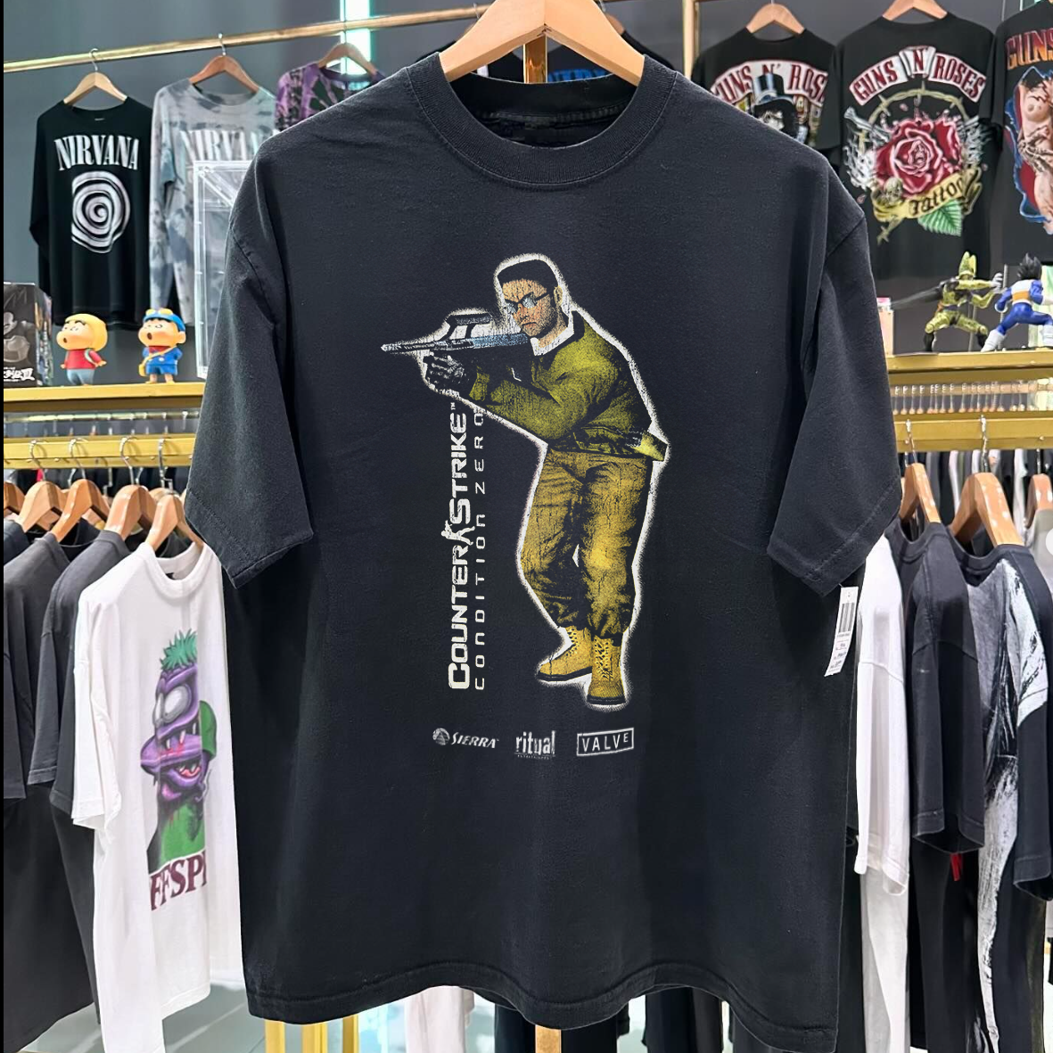 CS CONDITION ZERO 2004 PROMO VINTAGE WASHED BLACK T-SHIRT Hoodie, Sweatshirt | CoreVibeTees.com (Image 1)