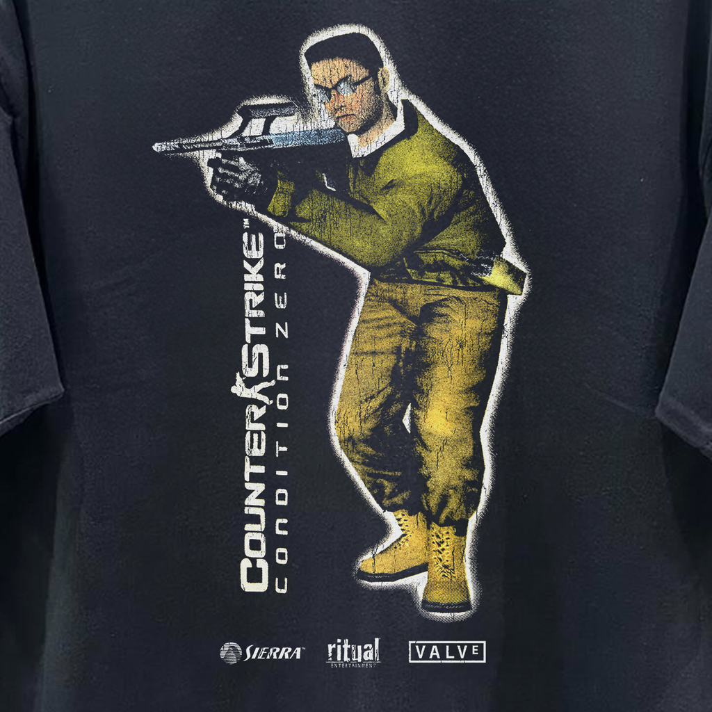 CS CONDITION ZERO 2004 PROMO VINTAGE WASHED BLACK T-SHIRT Hoodie, Sweatshirt | CoreVibeTees.com (Image 2)