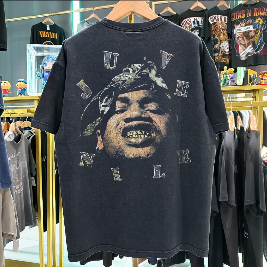 90'S JUVENILE '3RD WARD SOLJA' 400 DEGREEZ VINTAGE WASHED BLACK RAP TEE Hoodie, Sweatshirt | CoreVibeTees.com (Image 2)