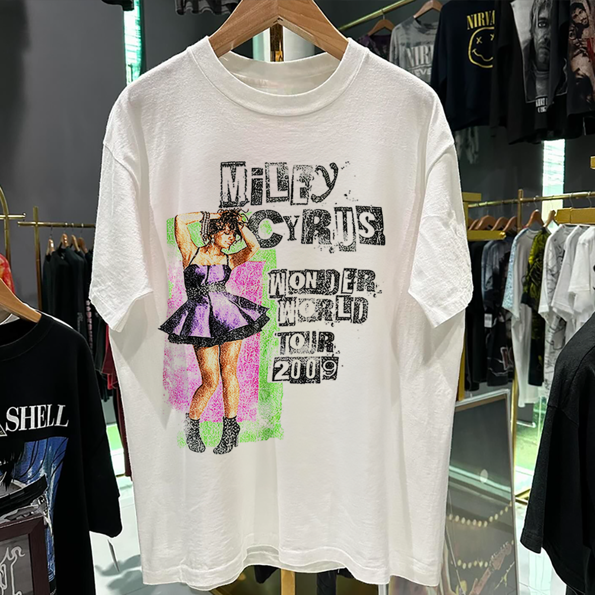 MILE-Y 'WONDER WORLD TOUR' 09 WHITE T-SHIRT Hoodie, Sweatshirt | CoreVibeTees.com (Image 1)